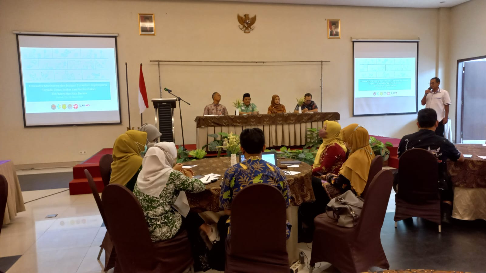 Lokakarya Monev Pilot Surveilans Leptospirosis Terpadu dan Pembentukan Tim Koordinasi 
Kabupaten Demak
